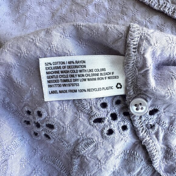Universal Thread Lilac Cotton Eyelet Dress - M - Picture 6 of 6